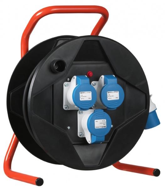 Connectra Kabelhaspel KSR Pro CEE 40m - 3G2,5mm2 3 x CEE contactdoos 16A